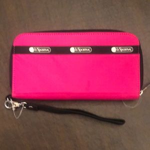 LeSportsac Zip Around Wallet NWT in Peony Pink